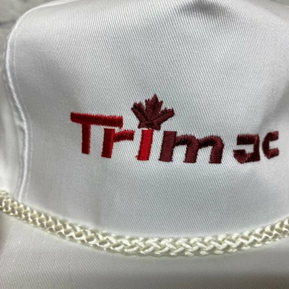 Vintage Hat Cap Snapback White Trucker Rope TRIMAC Transportation Embroidered - Picture 5 of 9